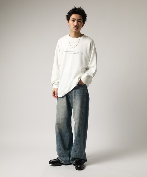 FUNALIVE（ファンアライブ）の「ソフトタッチ　ストレッチ　長袖　Tシャツ（Tシャツ/カットソー・メンズ・ブラック/オフホワイト・L/M）」の17枚目の写真