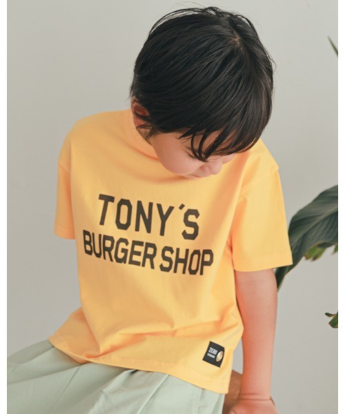 ZERO standerd（ゼロスタンダード）の「ゼロスタンダード TONY'S BURGER SHOP Tシャツ（Tシャツ/カットソー・キッズ・レッド/イエロー/アイボリー・100cm/110cm/120cm/130cm/140cm/150cm/160cm）」の2枚目の写真