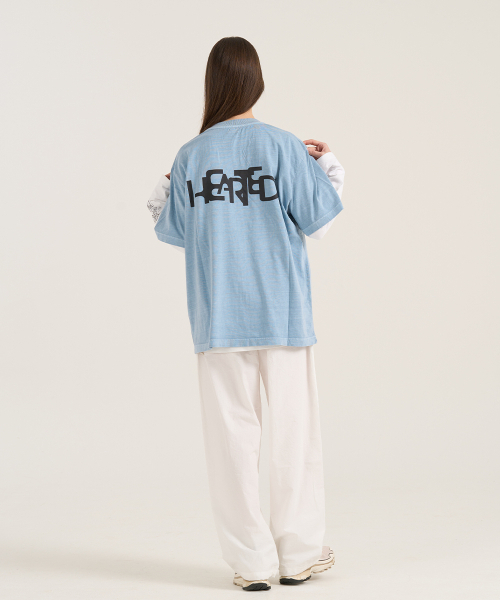 LEVHEARTED(レブハティッド)の「ジオコソスマイルショートシャツ - スカイブルー(Tシャツ/カットソー・レディース・スカイブルー・FREE)」の3枚目の写真