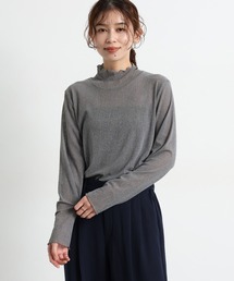 studio CLIP | ソフトチュールハイネックプルオーバー[プラスサイズあり](Tシャツ/カットソー)