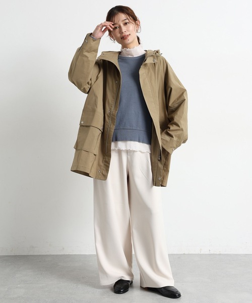 studio CLIP（スタディオクリップ）の「ソフトチュールハイネックプルオーバー[プラスサイズあり]（Tシャツ/カットソー・レディース・グレー/オフホワイト/ライトブルー・ﾌﾘｰ(L)/MEDIUM/LARGE）」の10枚目の写真