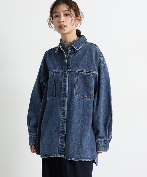 studio CLIP（スタディオクリップ）の「ソフトチュールハイネックプルオーバー[プラスサイズあり]（Tシャツ/カットソー・レディース・グレー/オフホワイト/ライトブルー・ﾌﾘｰ(L)/MEDIUM/LARGE）」の22枚目の写真