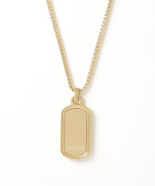 Guess（ゲス）の「SAILOR KNOT 26" Brushed Tag Necklace アクセサリー ネックレス（ネックレス・メンズ・シルバー/ゴールド・ONE SIZE）」の2枚目の写真