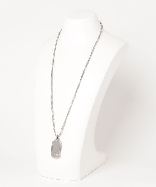 Guess（ゲス）の「SAILOR KNOT 26" Brushed Tag Necklace アクセサリー ネックレス（ネックレス・メンズ・シルバー/ゴールド・ONE SIZE）」の4枚目の写真