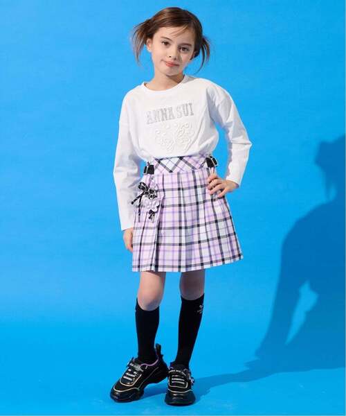 ANNA SUI mini(アナスイ・ミニ)の「名品チャームつきチェックスカパン(その他パンツ・キッズ・ラベンダー/ピンク・160cm/150cm/140cm/130cm/120cm)」の19枚目の写真