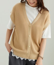 美品 IENA les maillesWashable アンサンブル 金ボタン IENA（イエナ）の「les maillesWashable アンサンブル（ニット
