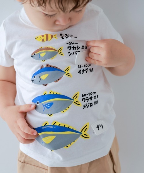 CHEEK ROOM（チークルーム）の「CHEEK ROOM/チークルーム ぶりの成長 Tシャツ（Tシャツ/カットソー・キッズ・レッド/サックスブルー・100cm/110cm/120cm/130cm/90cm）」の4枚目の写真