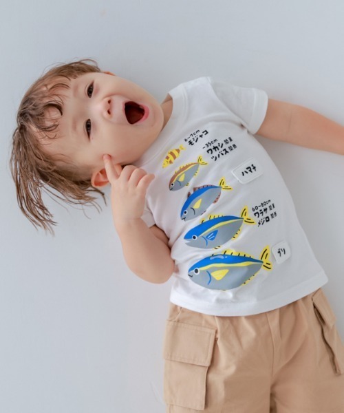 CHEEK ROOM（チークルーム）の「CHEEK ROOM/チークルーム ぶりの成長 Tシャツ（Tシャツ/カットソー・キッズ・レッド/サックスブルー・100cm/110cm/120cm/130cm/90cm）」の3枚目の写真