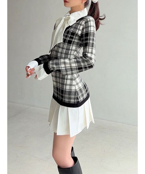 RESEXXY(リゼクシー)の「シャツドッキングニットワンピース(ワンピース・レディース・ブラック/ベージュ/ネイビー・FREE)」の1枚目の写真