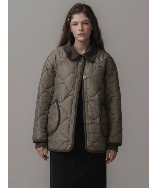 THEMITTEN(ザ・ミトン)の「Abode quilting jacket (khaki)(ダウンジャケット/コート・レディース・その他・FREE)」の1枚目の写真