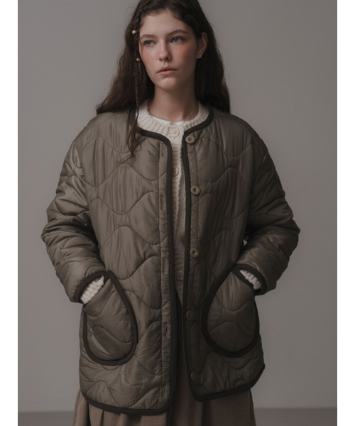 THEMITTEN(ザ・ミトン)の「Abode quilting jacket (khaki)(ダウンジャケット/コート・レディース・その他・FREE)」の3枚目の写真