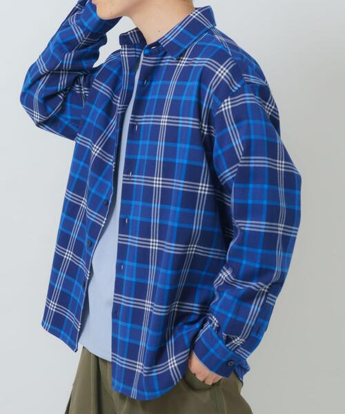 ITEMS URBANRESEARCH（アイテムズ アーバンリサーチ）の「TRストレッチ チェックレギュラーカラーシャツ（シャツ/ブラウス・レディース・ブラック/ベージュ/ネイビー・MEDIUM/LARGE）」の10枚目の写真