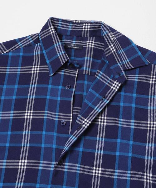 ITEMS URBANRESEARCH（アイテムズ アーバンリサーチ）の「TRストレッチ チェックレギュラーカラーシャツ（シャツ/ブラウス・レディース・ブラック/ベージュ/ネイビー・MEDIUM/LARGE）」の13枚目の写真