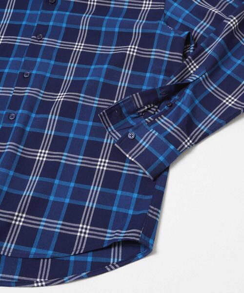 ITEMS URBANRESEARCH（アイテムズ アーバンリサーチ）の「TRストレッチ チェックレギュラーカラーシャツ（シャツ/ブラウス・レディース・ブラック/ベージュ/ネイビー・MEDIUM/LARGE）」の14枚目の写真