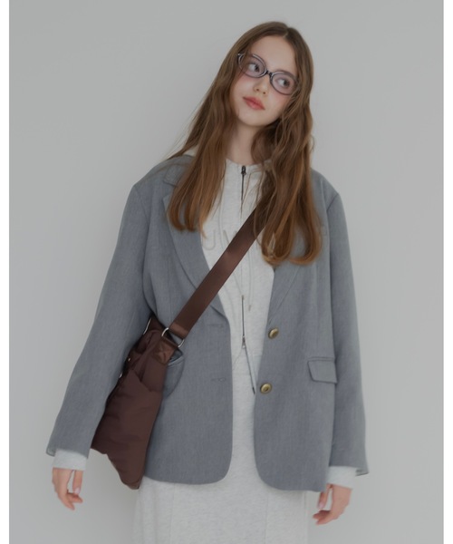 JUMELLE（ジュメロ）の「テーラードジャケット（テーラードジャケット・レディース・アイボリー/グレー・FREE）」の15枚目の写真