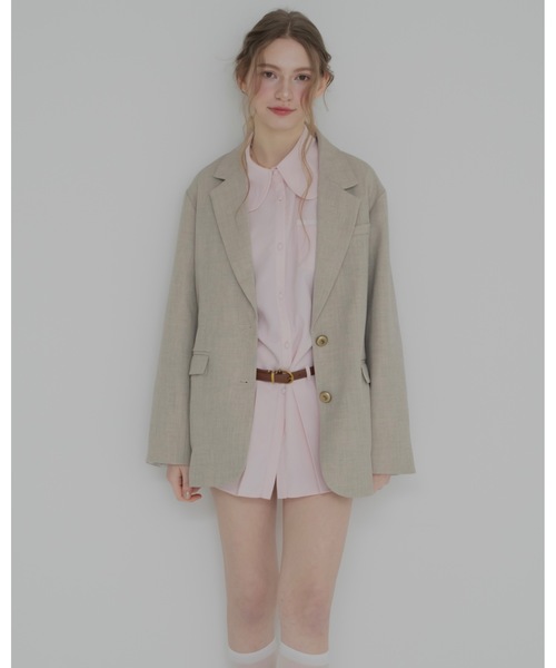 JUMELLE（ジュメロ）の「テーラードジャケット（テーラードジャケット・レディース・アイボリー/グレー・FREE）」の9枚目の写真