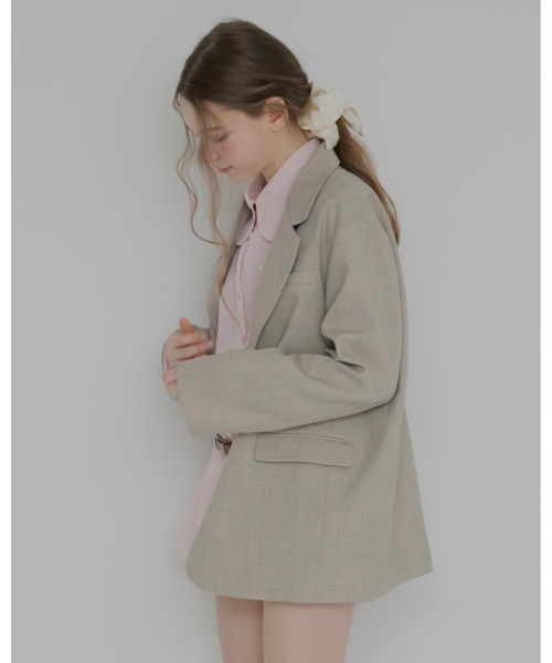 JUMELLE（ジュメロ）の「テーラードジャケット（テーラードジャケット・レディース・アイボリー/グレー・FREE）」の10枚目の写真