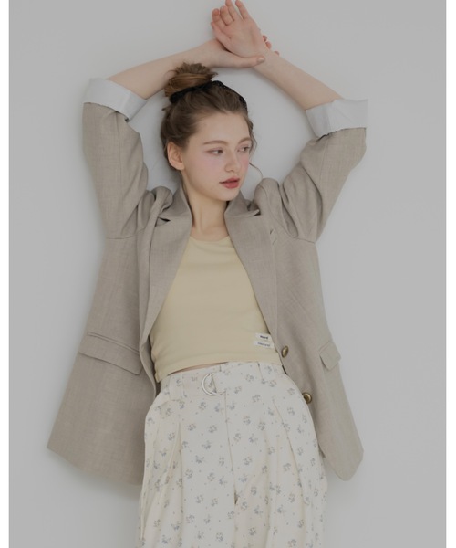 JUMELLE（ジュメロ）の「テーラードジャケット（テーラードジャケット・レディース・アイボリー/グレー・FREE）」の12枚目の写真