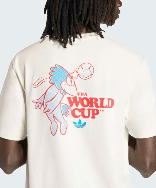 adidas（アディダス）の「FIFA ワールドカップ 26 Footix マスコット 半袖Tシャツ / アディダス adidas（Tシャツ/カットソー・メンズ・ホワイト・X-LARGE/3XL/XX-LARGE/SMALL/MEDIUM/LARGE）」の4枚目の写真