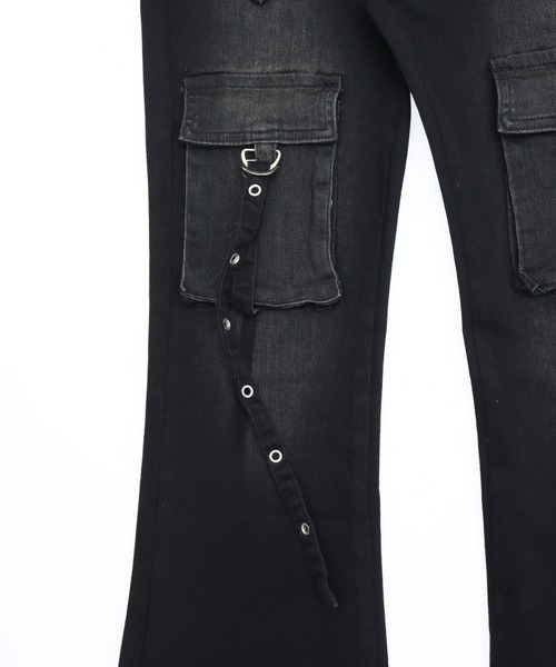 ANAP(アナップ)の「フラップポケットストレッチフレアデニムパンツ(デニムパンツ・レディース・ブルー/ダークアッシュ・S/M)」の15枚目の写真