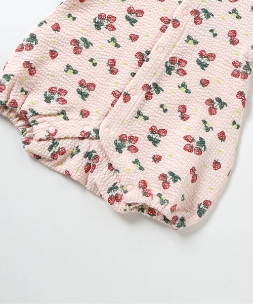 Ampersand(アンパサンド)の「【リンク】いちご総柄ロンパス(ロンパース・キッズ・アイボリー/ピンク・80/70/60)」の6枚目の写真