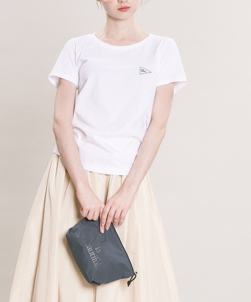 Drifter(ドリフター)の「【ERIE WORKS】Crew Neck T-shirt/クルーネックTシャツ(Tシャツ/カットソー・レディース・ホワイト/チャコール/ヘザーグレー・MEDIUM/LARGE)」の5枚目の写真