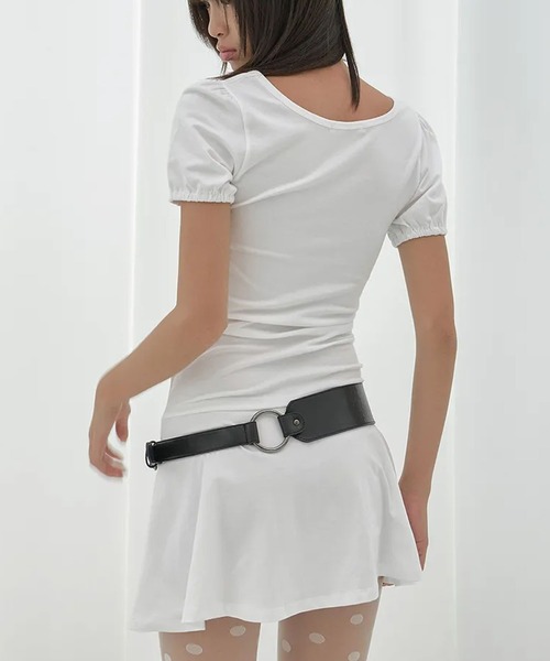 Ada.(エイダ)の「◇FANCYCLUB◇ブランド直輸入正規品/コットン フレア ミニ ドレス COTTON FLARE MINI DRESS(ワンピース・レディース・ホワイト/ブラック・FREE)」の7枚目の写真