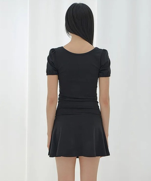 Ada.(エイダ)の「◇FANCYCLUB◇ブランド直輸入正規品/コットン フレア ミニ ドレス COTTON FLARE MINI DRESS(ワンピース・レディース・ホワイト/ブラック・FREE)」の10枚目の写真