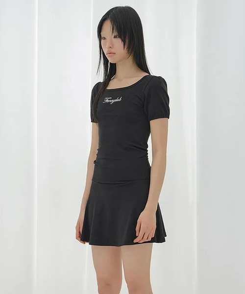 Ada.(エイダ)の「◇FANCYCLUB◇ブランド直輸入正規品/コットン フレア ミニ ドレス COTTON FLARE MINI DRESS(ワンピース・レディース・ホワイト/ブラック・FREE)」の9枚目の写真