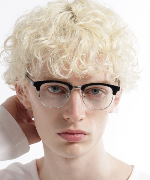 HARE（ハレ）の「ハーフリムメガネ(HARE)（メガネ・メンズ・ブラック/ブラウン・FREE）」の5枚目の写真