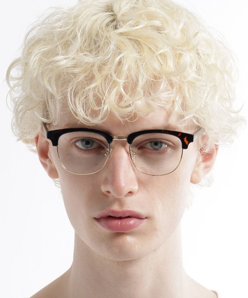 HARE（ハレ）の「ハーフリムメガネ(HARE)（メガネ・メンズ・ブラック/ブラウン・FREE）」の6枚目の写真