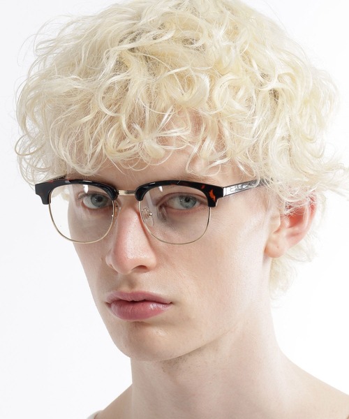 HARE（ハレ）の「ハーフリムメガネ(HARE)（メガネ・メンズ・ブラック/ブラウン・FREE）」の8枚目の写真