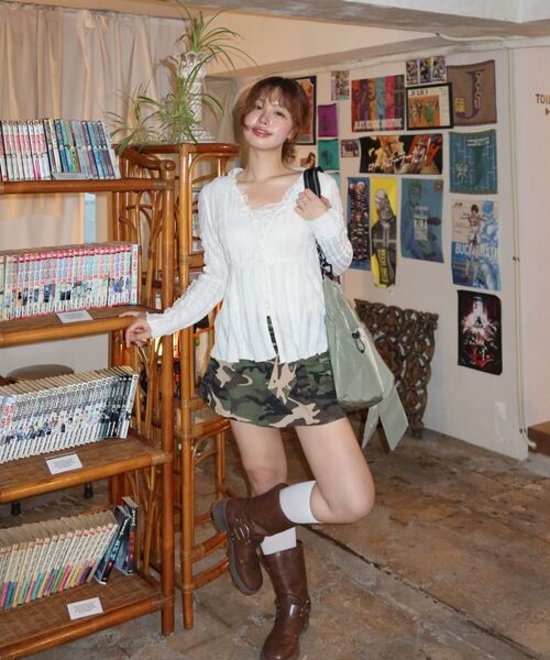 MICANE（ミケーネ）の「リリアンレースカーディガン - スリーブレスセットアップ（カーディガン/ボレロ・レディース・ブラック/クリーム・LARGE/MEDIUM/SMALL/X-LARGE）」の16枚目の写真