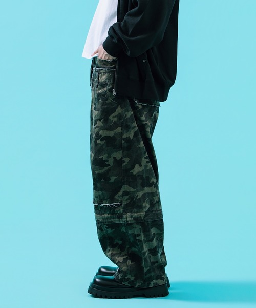 improves(インプローブス)の「2WAY コンバーチブル ワイド カーブパンツ(デニムパンツ・メンズ・ブラック/グリーン・LARGE/MEDIUM)」の17枚目の写真