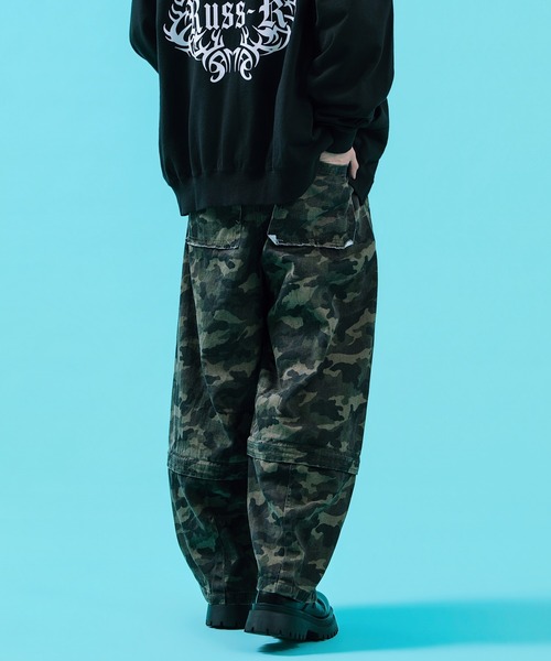 improves(インプローブス)の「2WAY コンバーチブル ワイド カーブパンツ(デニムパンツ・メンズ・ブラック/グリーン・LARGE/MEDIUM)」の18枚目の写真