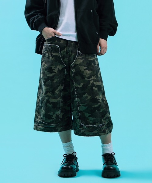 improves(インプローブス)の「2WAY コンバーチブル ワイド カーブパンツ(デニムパンツ・メンズ・ブラック/グリーン・LARGE/MEDIUM)」の19枚目の写真
