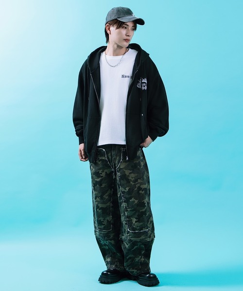improves(インプローブス)の「2WAY コンバーチブル ワイド カーブパンツ(デニムパンツ・メンズ・ブラック/グリーン・LARGE/MEDIUM)」の20枚目の写真