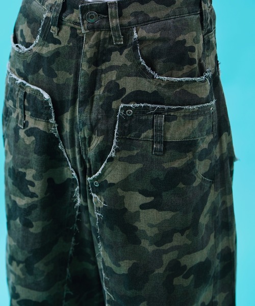 improves(インプローブス)の「2WAY コンバーチブル ワイド カーブパンツ(デニムパンツ・メンズ・ブラック/グリーン・LARGE/MEDIUM)」の21枚目の写真