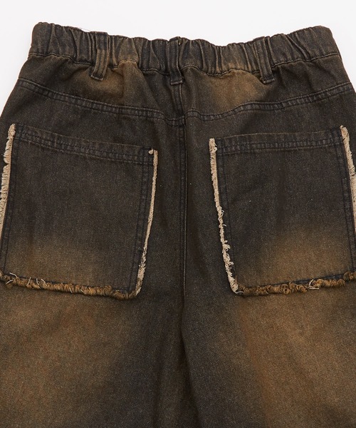 improves(インプローブス)の「2WAY コンバーチブル ワイド カーブパンツ(デニムパンツ・メンズ・ブラック/グリーン・LARGE/MEDIUM)」の8枚目の写真