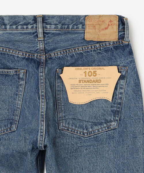 orSlow（オアスロウ）の「orSlow | 105 STANDARD SELVEDGE DENIM 2YEAR WASH MEN（デニムパンツ・メンズ・ライトブルー・3/1/4）」の7枚目の写真