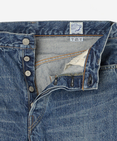 orSlow（オアスロウ）の「orSlow | 105 STANDARD SELVEDGE DENIM 2YEAR WASH MEN（デニムパンツ・メンズ・ライトブルー・3/1/4）」の8枚目の写真