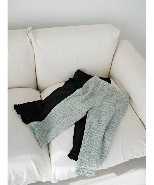 Katrin TOKYO（カトリーントーキョー）の「shirring leggings（その他パンツ・レディース・チェック/ブラック・XS/FREE）」の3枚目の写真