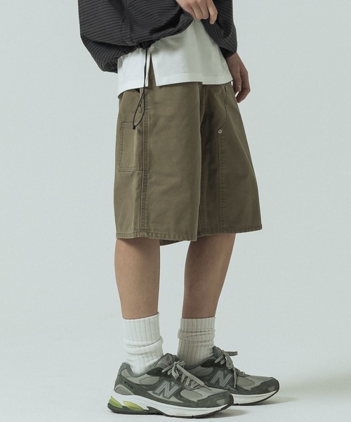 SLICK/スリック】Cotton Duck Wide Painter Short Pants / コットン