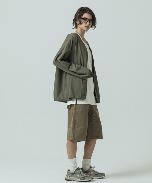 SLICK(スリック)の「【SLICK/スリック】Cotton Duck Wide Painter Short Pants / コットンダック ワイドペインターショートパンツ / ハーフパンツ(その他パンツ・メンズ・カーキ/ブラック・3/2/1)」の3枚目の写真
