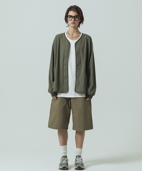 SLICK(スリック)の「【SLICK/スリック】Cotton Duck Wide Painter Short Pants / コットンダック ワイドペインターショートパンツ / ハーフパンツ(その他パンツ・メンズ・カーキ/ブラック・3/2/1)」の4枚目の写真