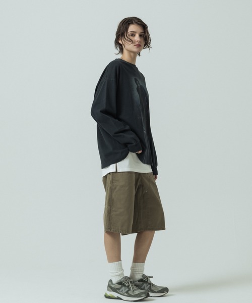 SLICK(スリック)の「【SLICK/スリック】Cotton Duck Wide Painter Short Pants / コットンダック ワイドペインターショートパンツ / ハーフパンツ(その他パンツ・メンズ・カーキ/ブラック・3/2/1)」の9枚目の写真