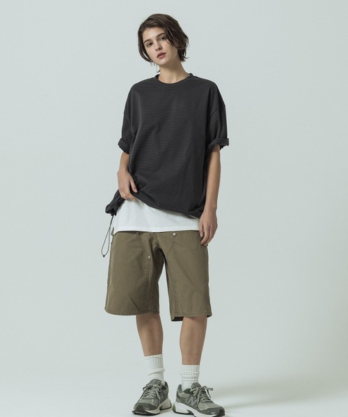 SLICK(スリック)の「【SLICK/スリック】Cotton Duck Wide Painter Short Pants / コットンダック ワイドペインターショートパンツ / ハーフパンツ(その他パンツ・メンズ・カーキ/ブラック・3/2/1)」の12枚目の写真