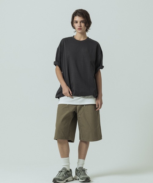 SLICK(スリック)の「【SLICK/スリック】Cotton Duck Wide Painter Short Pants / コットンダック ワイドペインターショートパンツ / ハーフパンツ(その他パンツ・メンズ・カーキ/ブラック・3/2/1)」の13枚目の写真