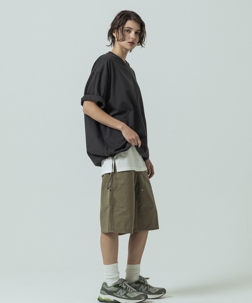 SLICK(スリック)の「【SLICK/スリック】Cotton Duck Wide Painter Short Pants / コットンダック ワイドペインターショートパンツ / ハーフパンツ(その他パンツ・メンズ・カーキ/ブラック・3/2/1)」の14枚目の写真