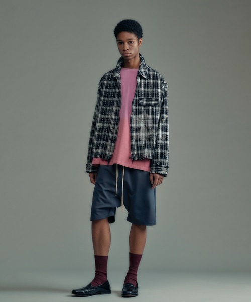 ADAM PATEK(アダムパテック)の「【ADAMPATEK/アダムパテック】ripple sarouel short pants リップルサルエルショートパンツ(その他パンツ・レディース・ブラック/グレー・1/2)」の6枚目の写真
